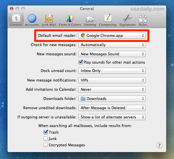 name of default email program for mac